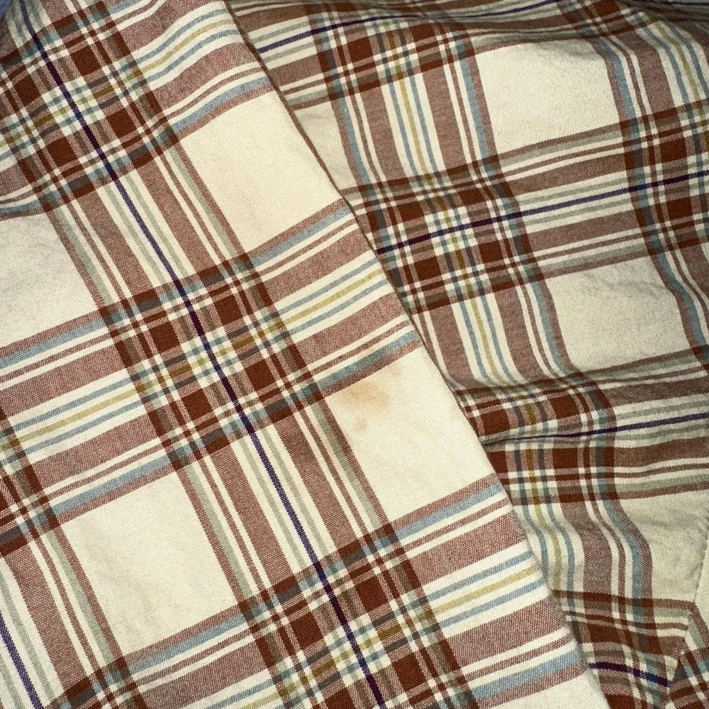 Pendleton Plaid Button Down Shirt Wrinkle Resistant Tan Brown Mens Size Large - Picture 3 of 11